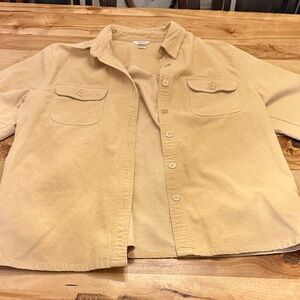 Tan / Pale Yellow Button-Up Shirt